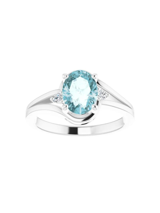 3.20 Carat Sky Blue Topaz and Blue Jade Ring with 14kt Yellow Gold |  Ross-Simons